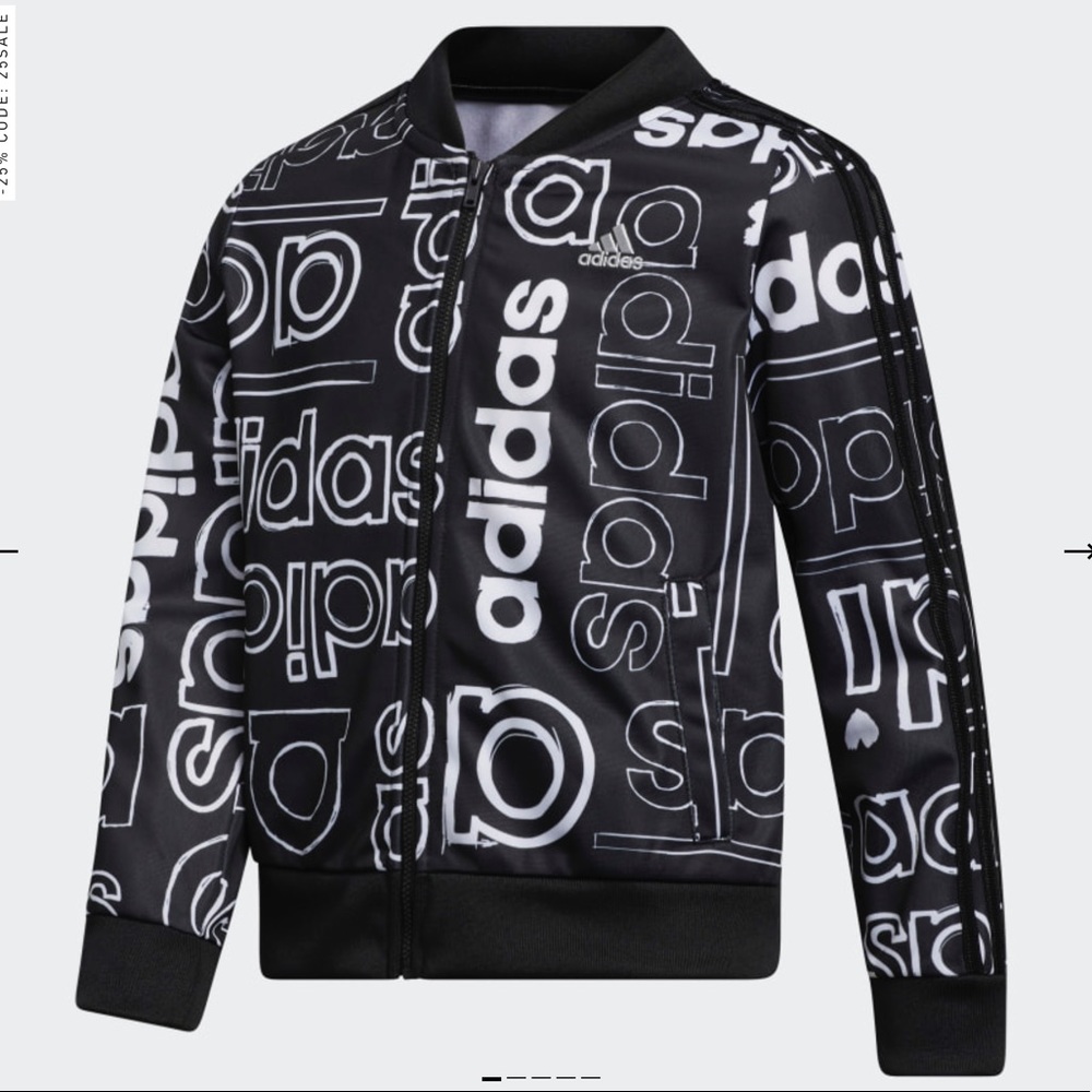 ADIDAS GIRLS SIZE L(14) PRINTED JACKET - Picture 1 of 6